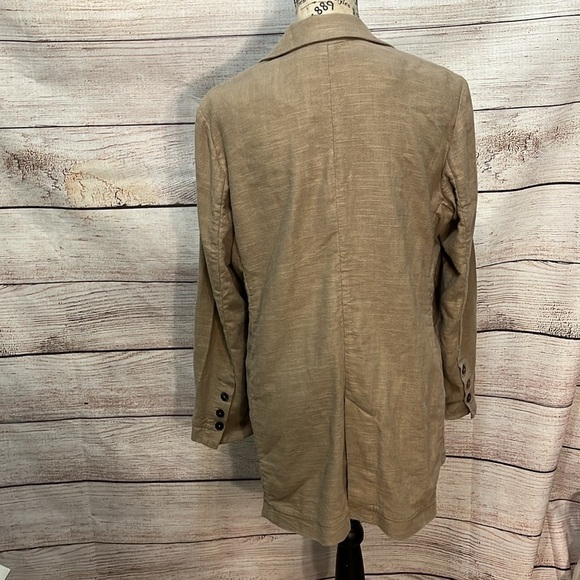 Soft Surroundings Sheridan Blazer Linen Blend Pockets One Button XS Oversized - Picture 8 of 13